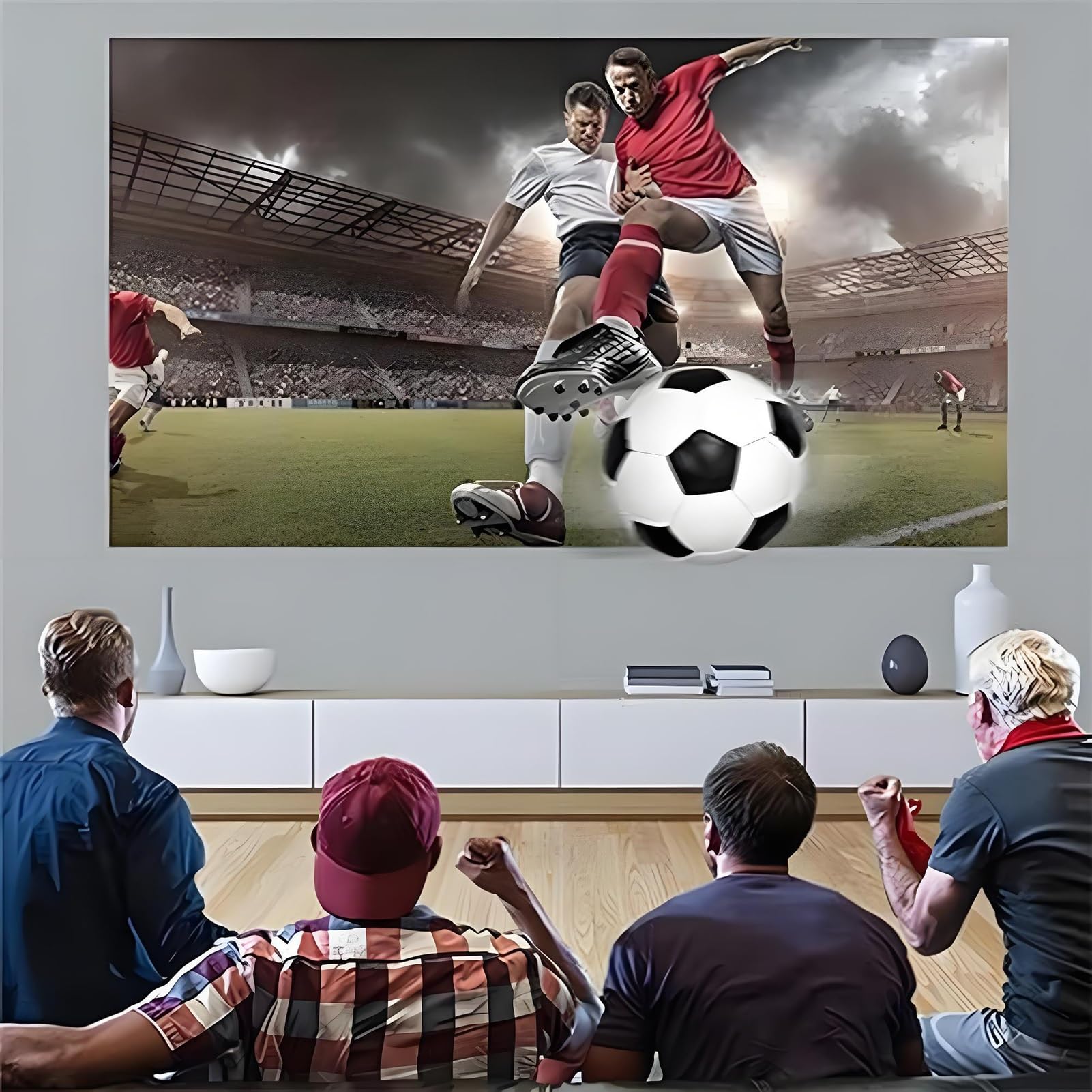 Schermo per Proiettore Anti-Luce HD 4K 16:9 60/72/84/100/120 Pollici, Telo per Videoproiettore Portatile Pieghevole per Home Cinema(120inch(260x140cm))