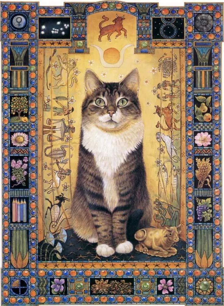 Needlework Counted Cross Stitch Kits Cute Animal Cat Cross Stitch Pattern Egyptian Long Staple Cotton Cross Stitch Thread Needles Fabric