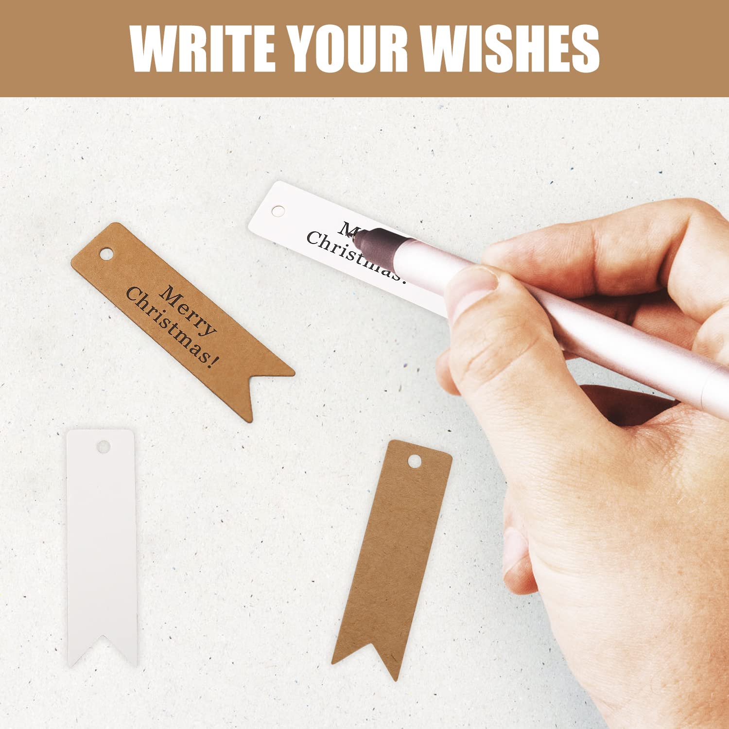 jijAcraft Lascia che il nostro amore cresca etichette regalo: ciondolo rotondo in carta kraft per matrimonio, 5 cm, etichette di carta con corda, 100 etichette per bomboniere