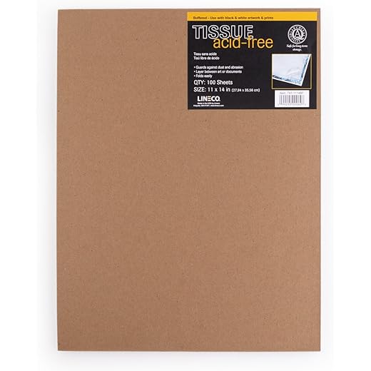 Lineco Buffered Acid-Free Tissue, 11x14, Pack of 100