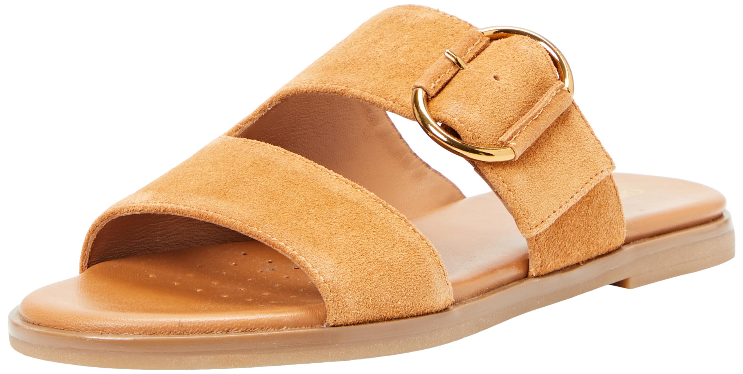 Geox Women's D NAILEEN A Flat Sandal, Cognac, 38.5 EU, Cognac, 5.5 UK