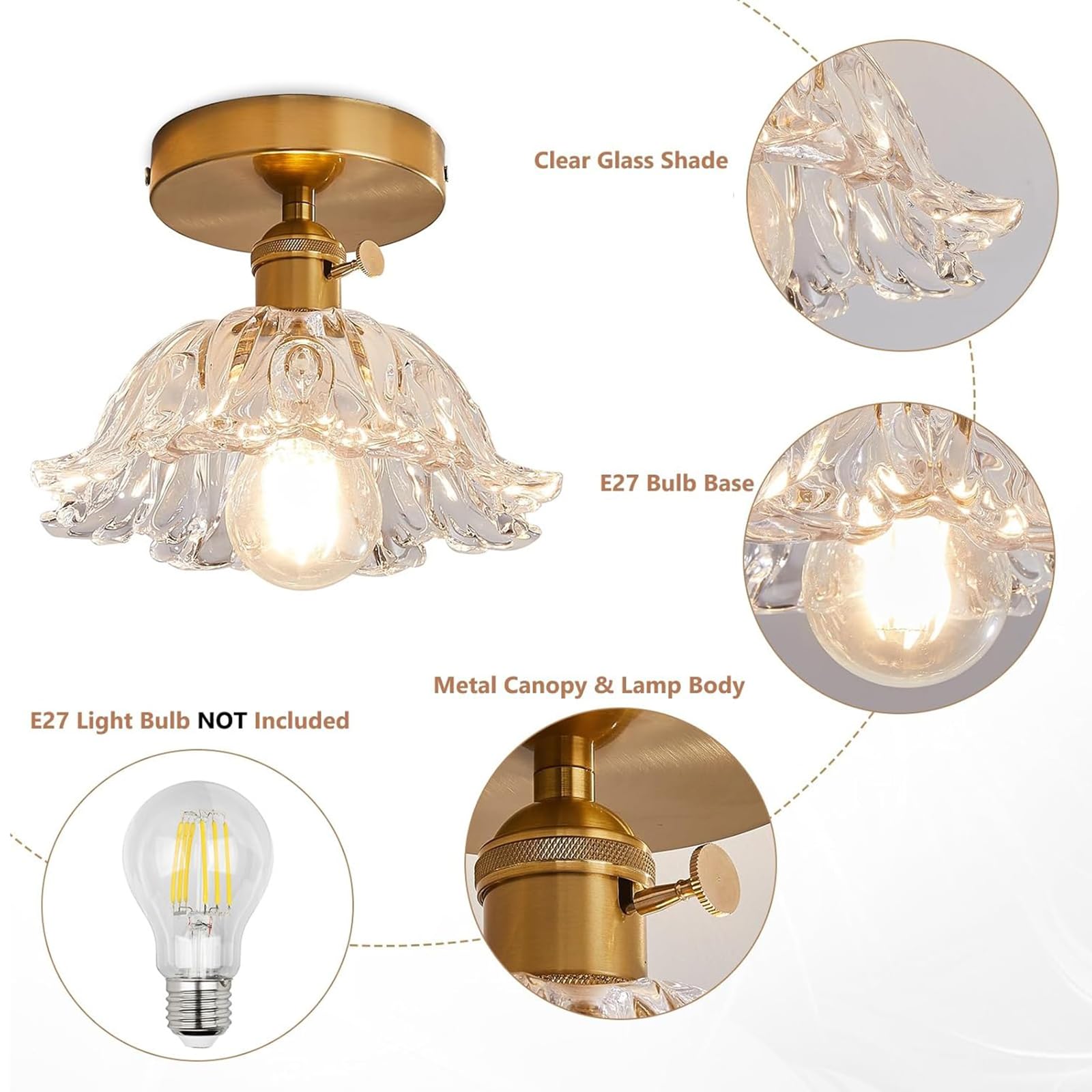Szklana Lampa Sufitowa Elegancki żyrandol Oprawy Oświetleniowe Do Montażu