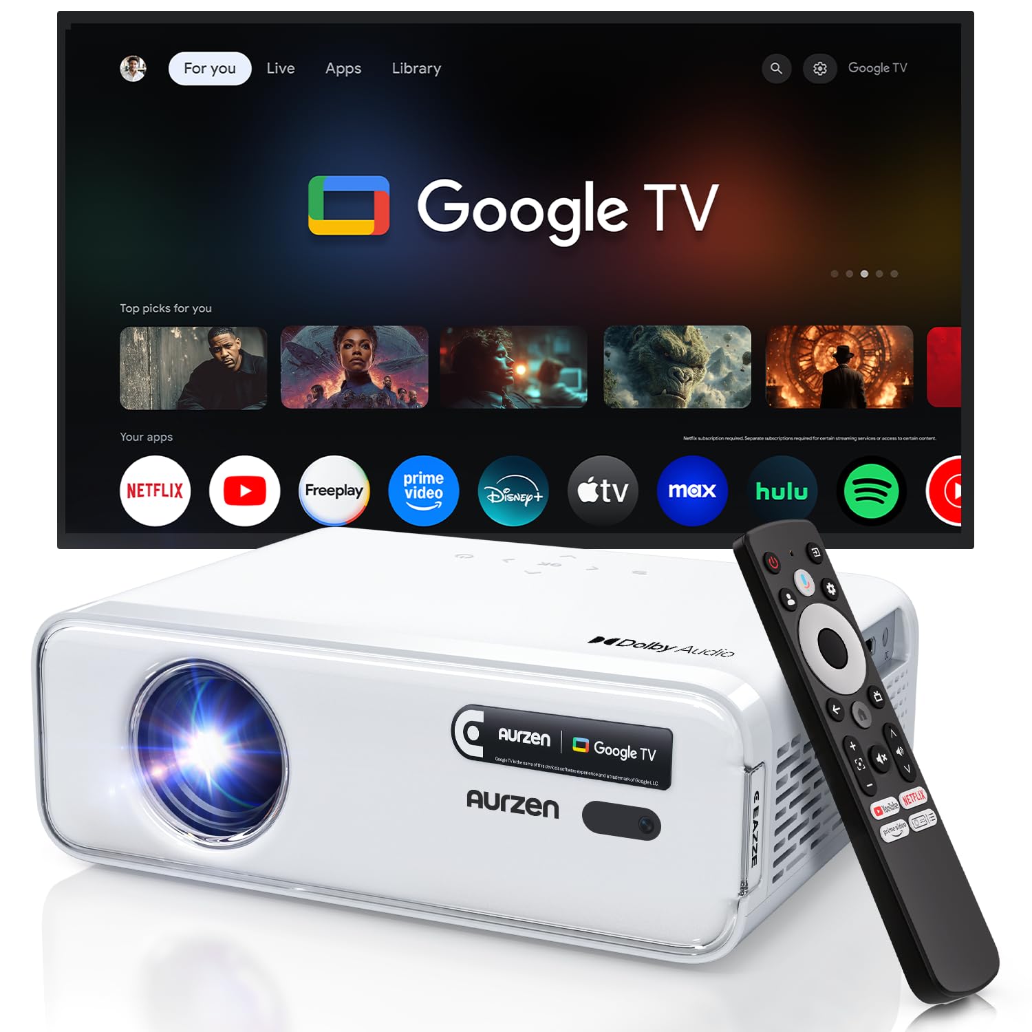 Amazon.com: Aurzen EAZZE D1G 4K Supported Google TV Smart