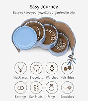 Vista 74 de Vlando Viaggio - Joyero pequeño, caja de almacenamiento para accesorios de viaje A. Gris