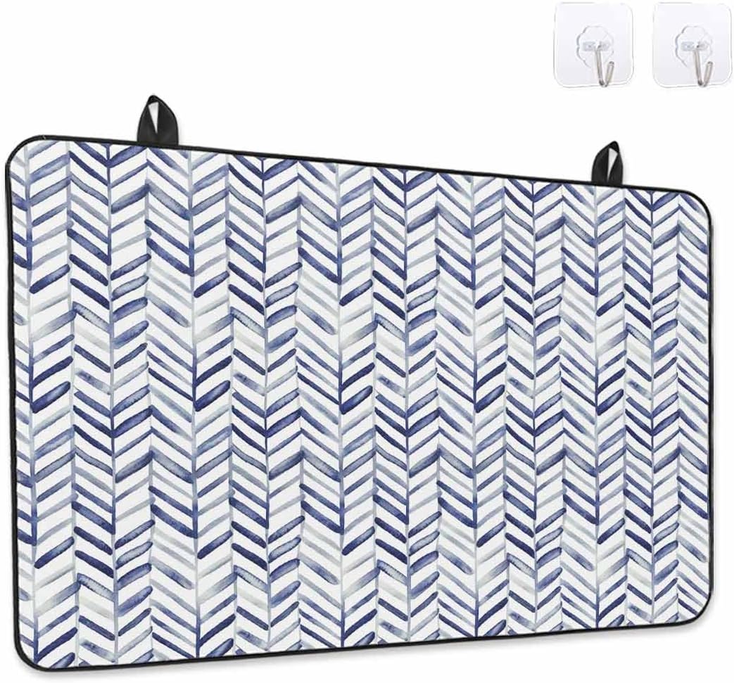 Stove Top Cover Blue Stripe Lines Stove Cover for Electric Stove Top Abstract Striped Glass Cooktop Covers Anti-Slip Mat Heat R esistant Countertop Protector Kitchen Decor 28.5"x20.5"