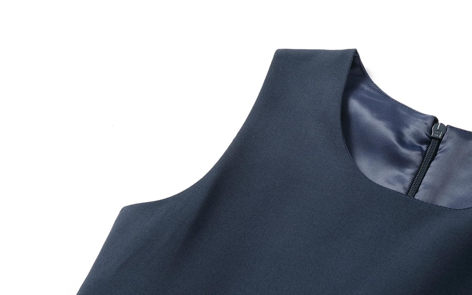 Mädchen-Schuluniform, Pulloverkleid, einfarbig, weich, ärmellos, Rundhalsausschnitt, A-Linie, Faltenkleid, 5T-16Y