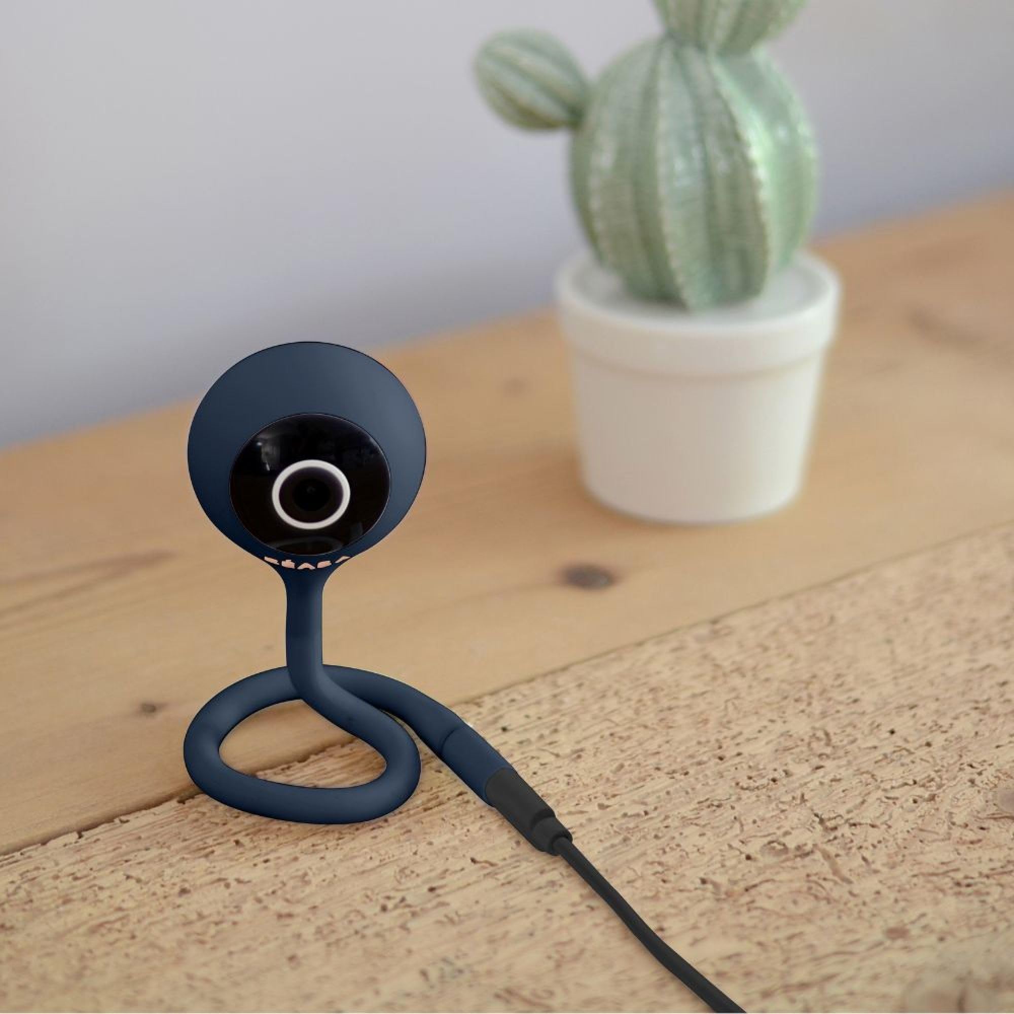 Béaba, Ecoute Bébé Vidéo, Babyphone Zen Connect, Caméra Full HD 1090p, Talkie-Walkie, Longue Portée, Connexion Mobile et WiFi, Berceuses, Tige Flexible, Night Blue