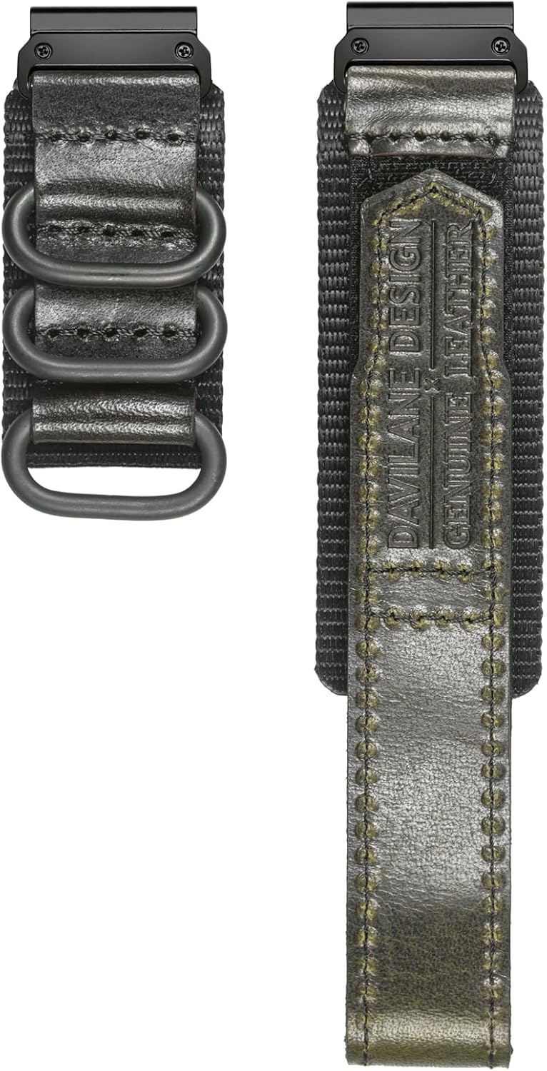 Leather Watch Band Compatible With Garmin Venu/Venu 2/Venu 3/Venu Sq/Venu Sq 2/Venu Sq Music/Venu 2/Venu 2 Plus/vivoactive3/ForeAthlete 245/245 Music/645/645 Music/Approach S40/S42,Upgraded Three Buckles Garmin Venu Watch Band - Image 8