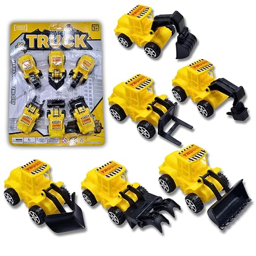Kit Carrinhos Caminhão Construção Miniatura Trator Escava fricção brinquedo educativo engenehiro