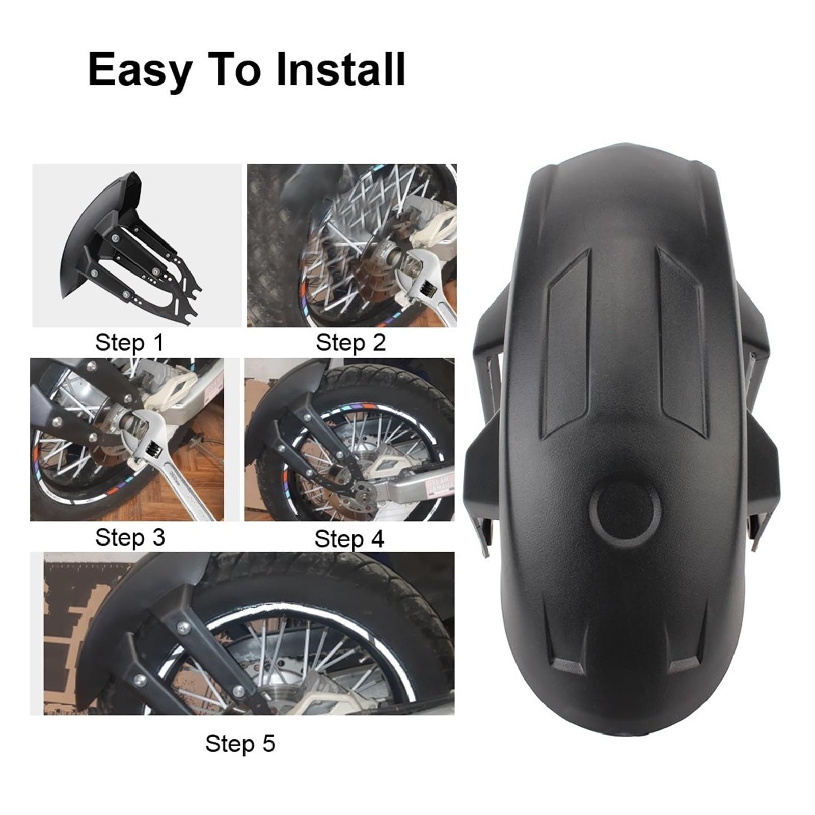 Moto Paraspruzzi Parafango Parafango in Plastica Parafango Universale Paraspruzzi Copri Parafango Ruota Posteriore Moto con Parafango Staffa Parafanghi Parafango