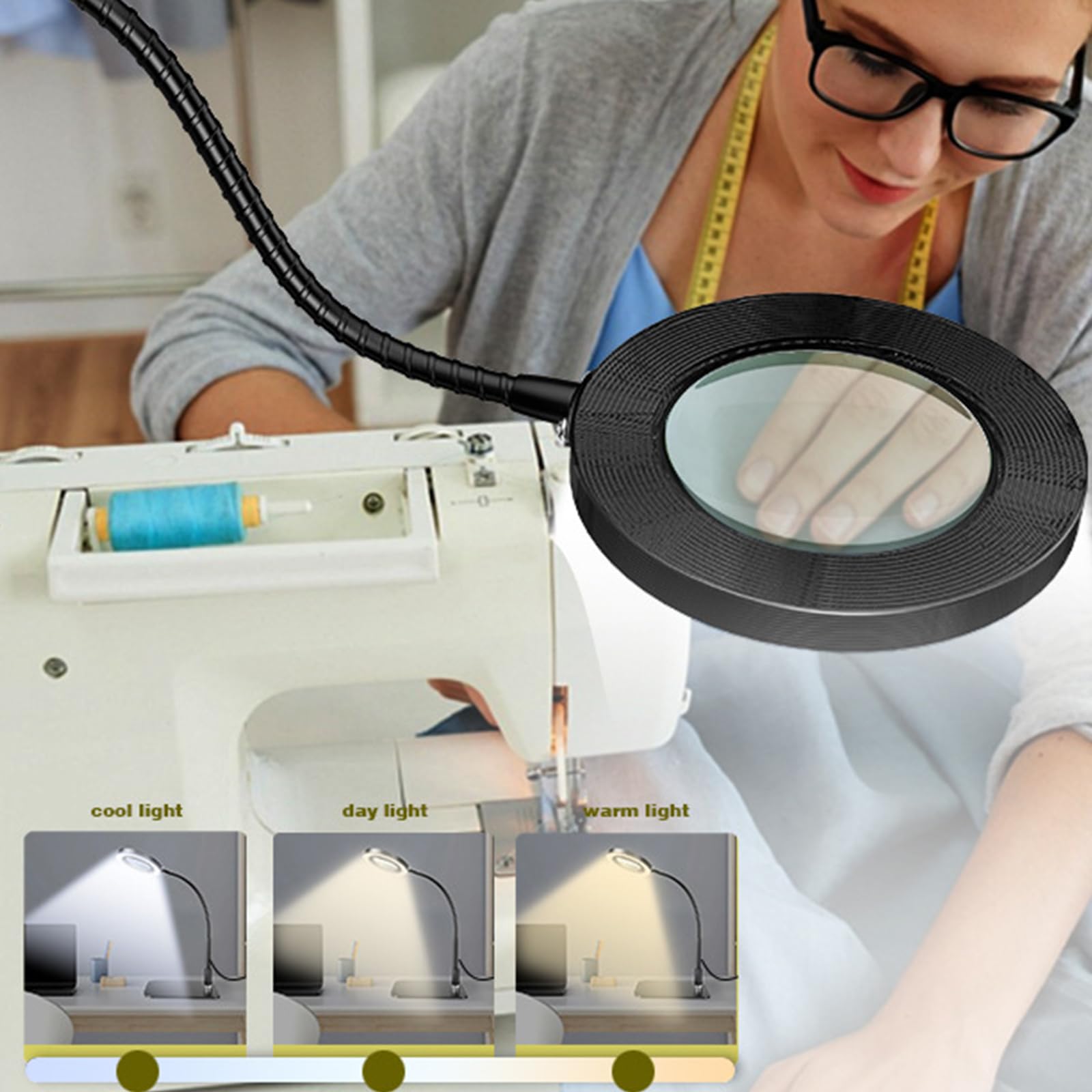 Amplificatore permanente con lente 10x e supporto magnetico per lavori di modellismo, elettronica, pittura in miniatura, lente d'ingrandimento