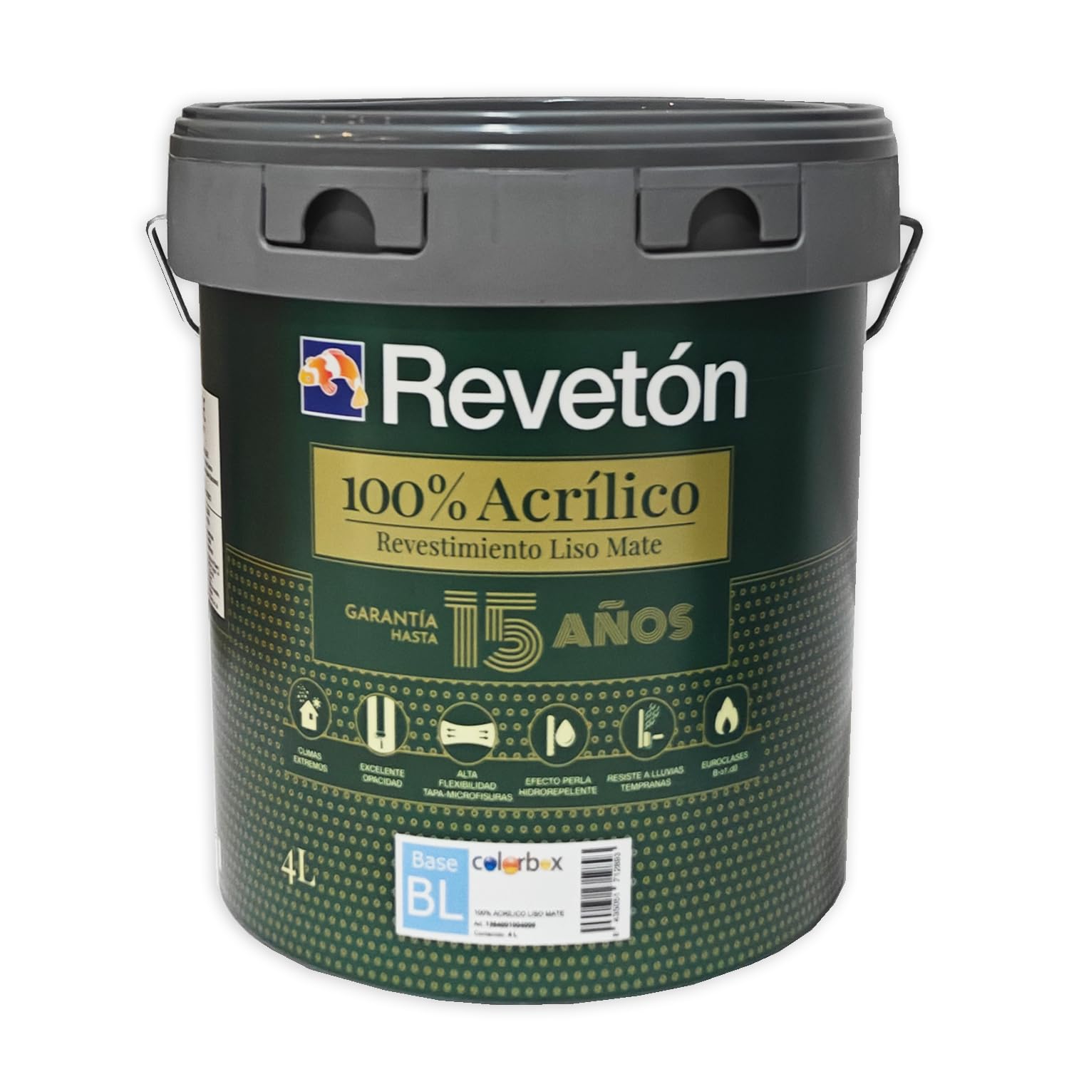 Reveton Liso 100% Acrílico Blanco 4 Lt