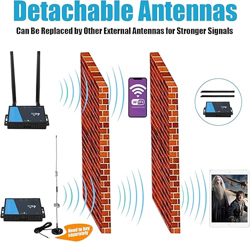 Miniatura 3 de Enrutador 4G LTE versión de antenas desmontables, módem con ranura para tarjeta SIM desbloqueada, soporte de hotspot móvil AT&T y T-Mobile,