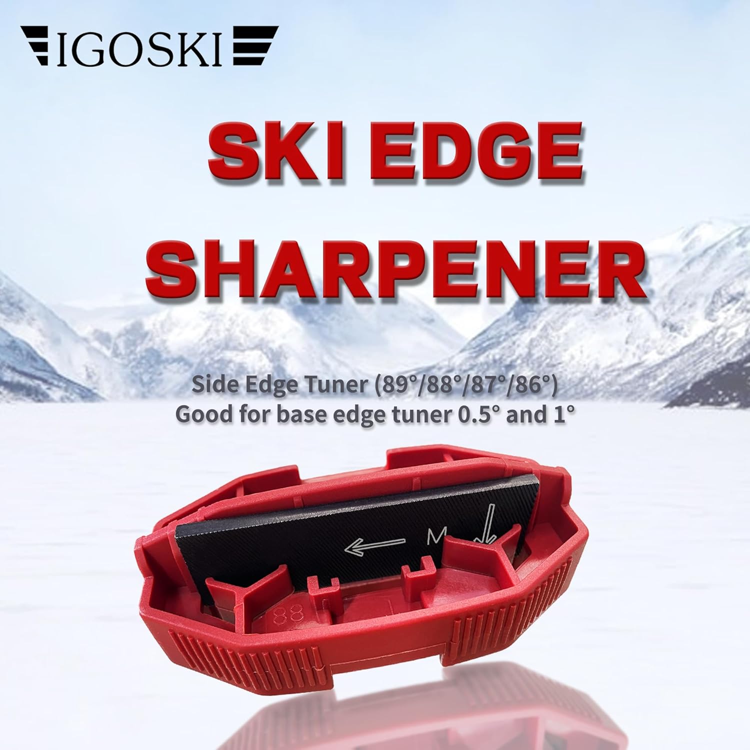 Snowboard Ski Edge Bevel Tuning ski Wax kit,Snowboard Tool,ski Edge Sharpener Tuner Side Ski Angle Tool & Diamonds & Gummi Stone (Tool+Diamonds + Gummi Stone) - Image 2