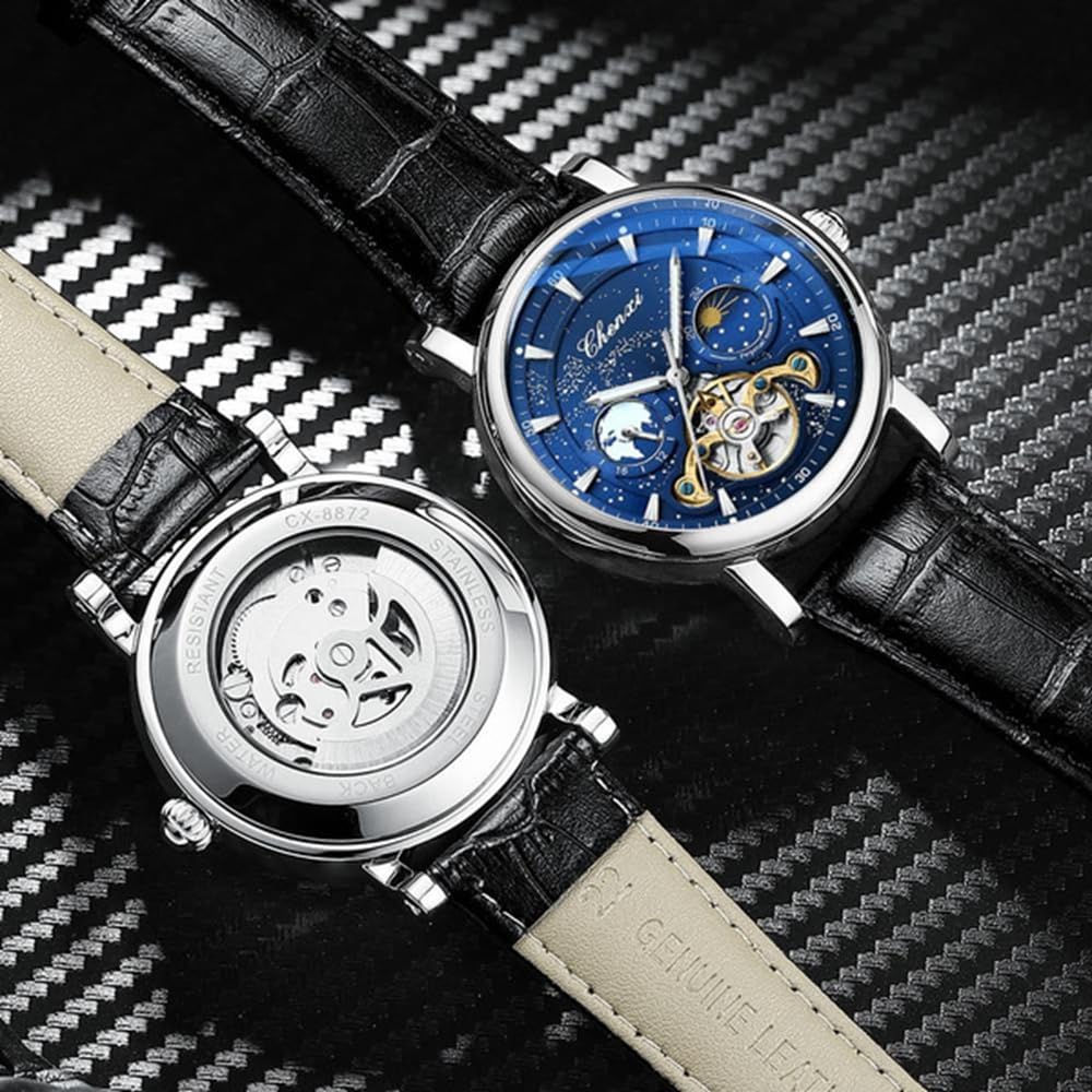 Reloj mecánico automático para hombre, reloj Tourbillon de lujo, impermeable, luminoso, cronógrafo