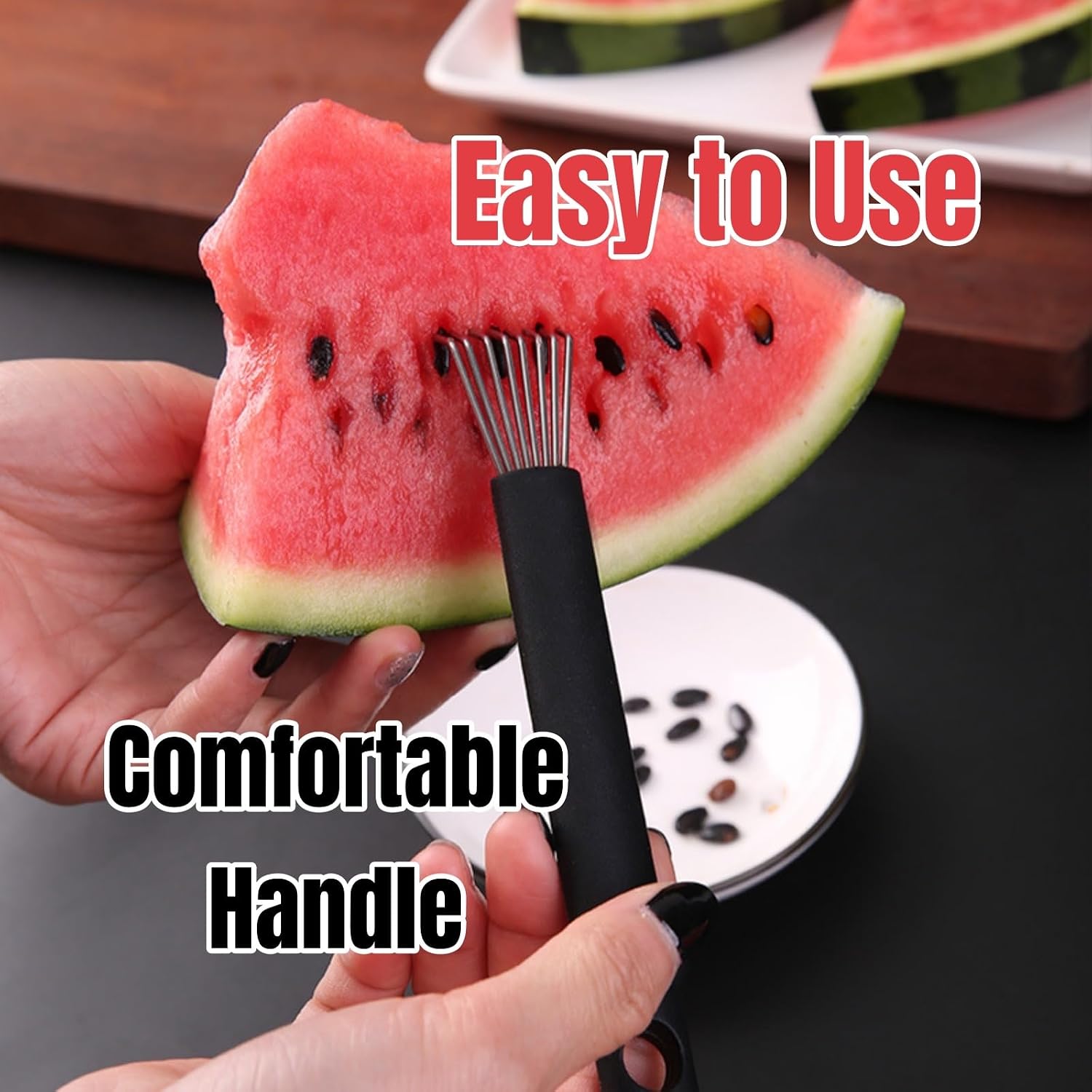1 PCS Watermelon Seed Removal Tool Stainless Steel Fruit Seed Removal Device Melon Gadget Watermelon Cutter Fruit Seed Remover for Kitchen Watermelon Seed Removal