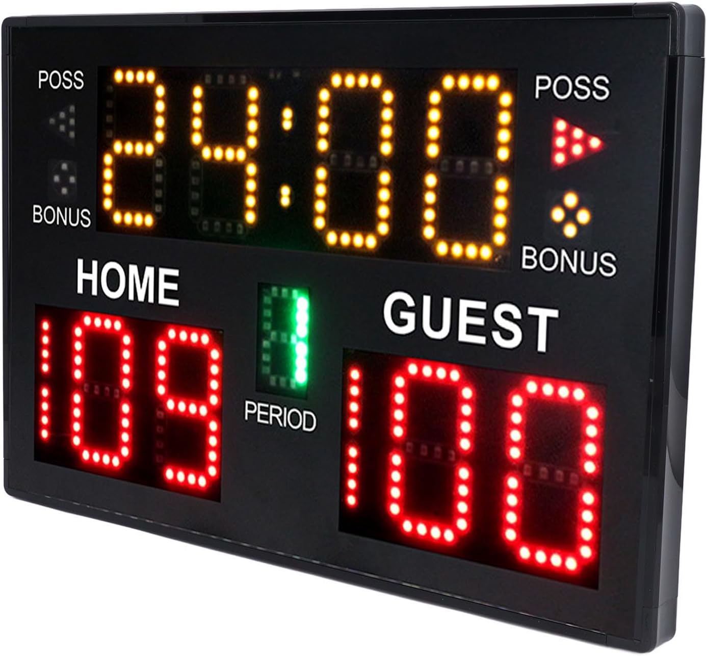 Portable 11-Digit Basketball Scoreboard - Multi-Sport Timer Indoor Use - Lightweight & Easy Up Basketball, Wrestling, Volleyball, Boxing