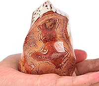 Vista 8 de AMOYSTONE Torres de Piedra en Forma de Llama de Cuarzo Rosa y Azul, Grandes Cristales Curativos de Cuarzo para Decoración del Hogar 1.0LBS