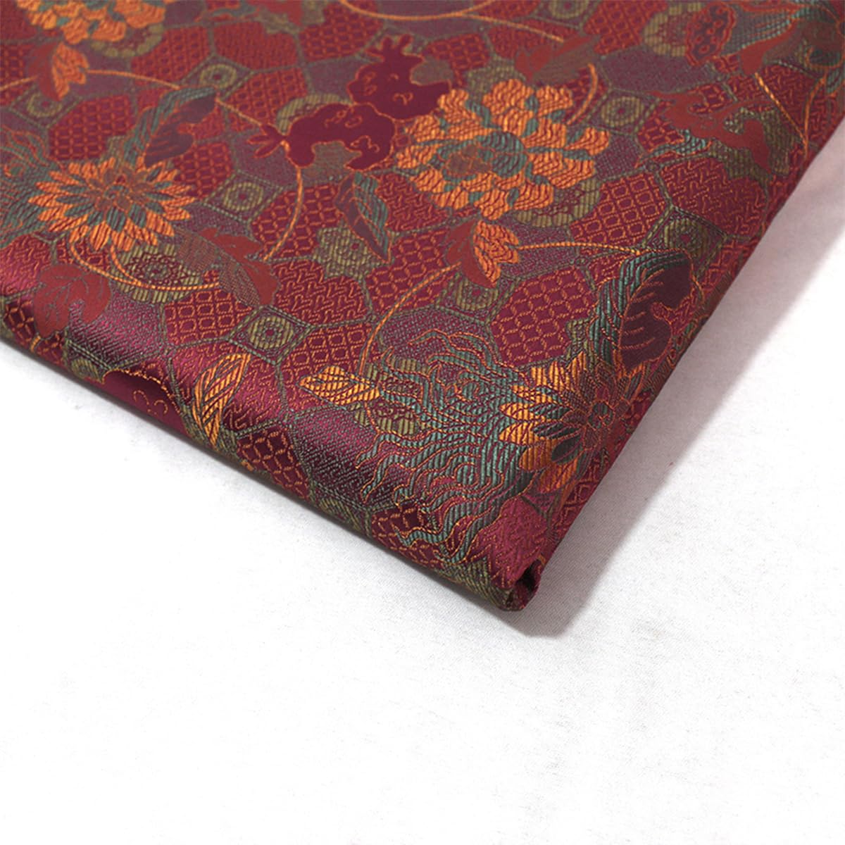 Generic Tkanina, Tkanina Brokatowa Wzór Piwoni Granatu Nadrukowane Tkaniny Cheongsam Vest Fabric/Różowy/1,5 * 1M