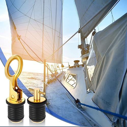 Miniatura 5 de Amyhill Juego de 2 tapones de drenaje con mango a presión y tapón de drenaje con mango en T para drenaje de 1 pulgada de diámetro tapón de drenaje