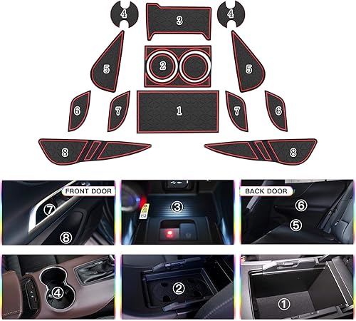 Miniatura 2 de SKTU para Toyota Venza 2021 2022 2023 2024 Alfombrilla para Ranura de Puerta 2024 Venza XU80 Antideslizante Interior Almohadilla para Ranura y