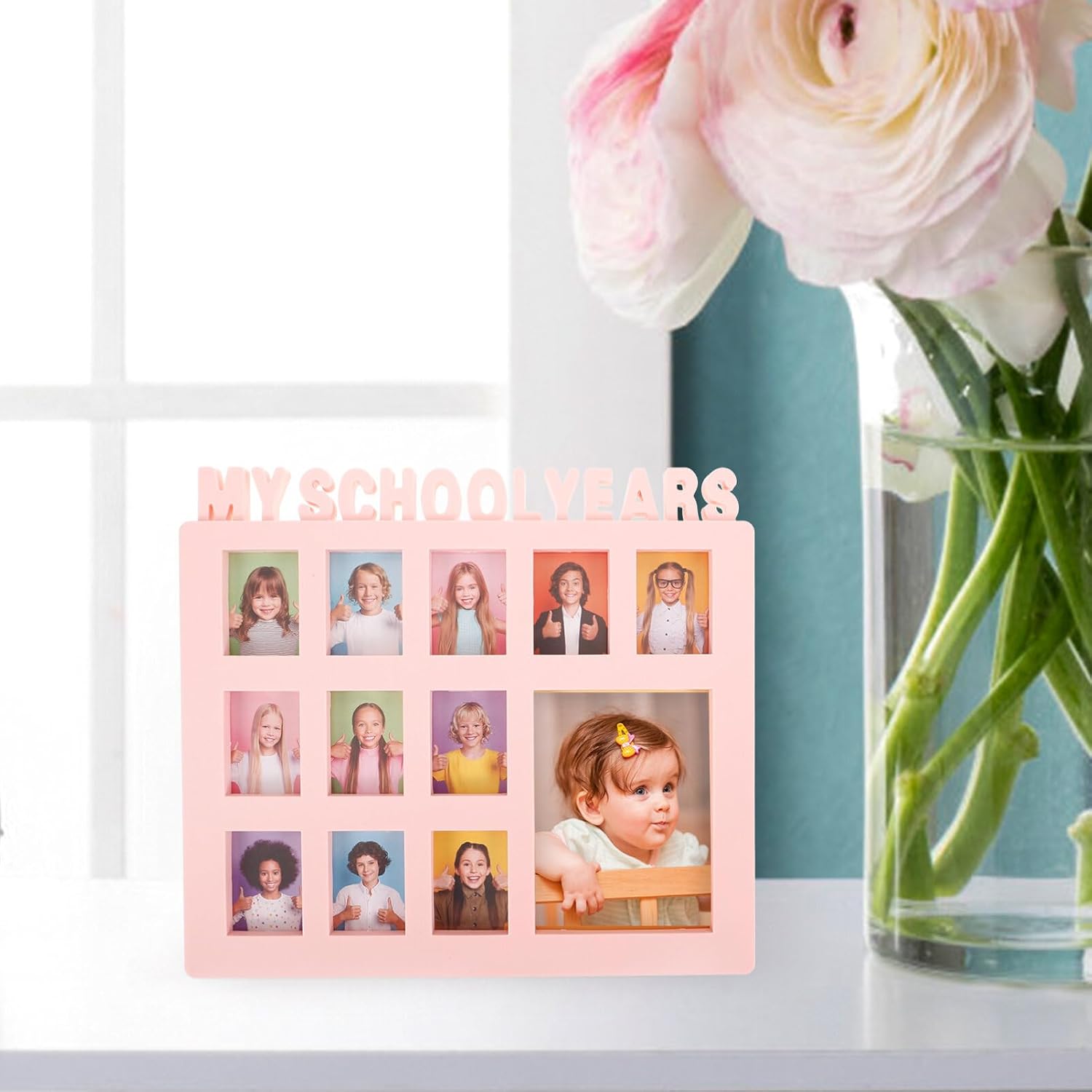 Year Photo Display Holder Collage Frame for Students Picture Frame for School Memories for Nursery and Milestone Celebrations
