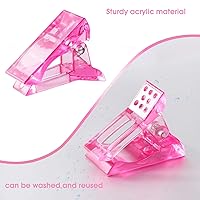 Vista 5 de 6 piezas de polygel de construcción rápida puntas de uñas clip rosa transparente extensión de dedo UV LED constructor puntas de uñas clips con 1