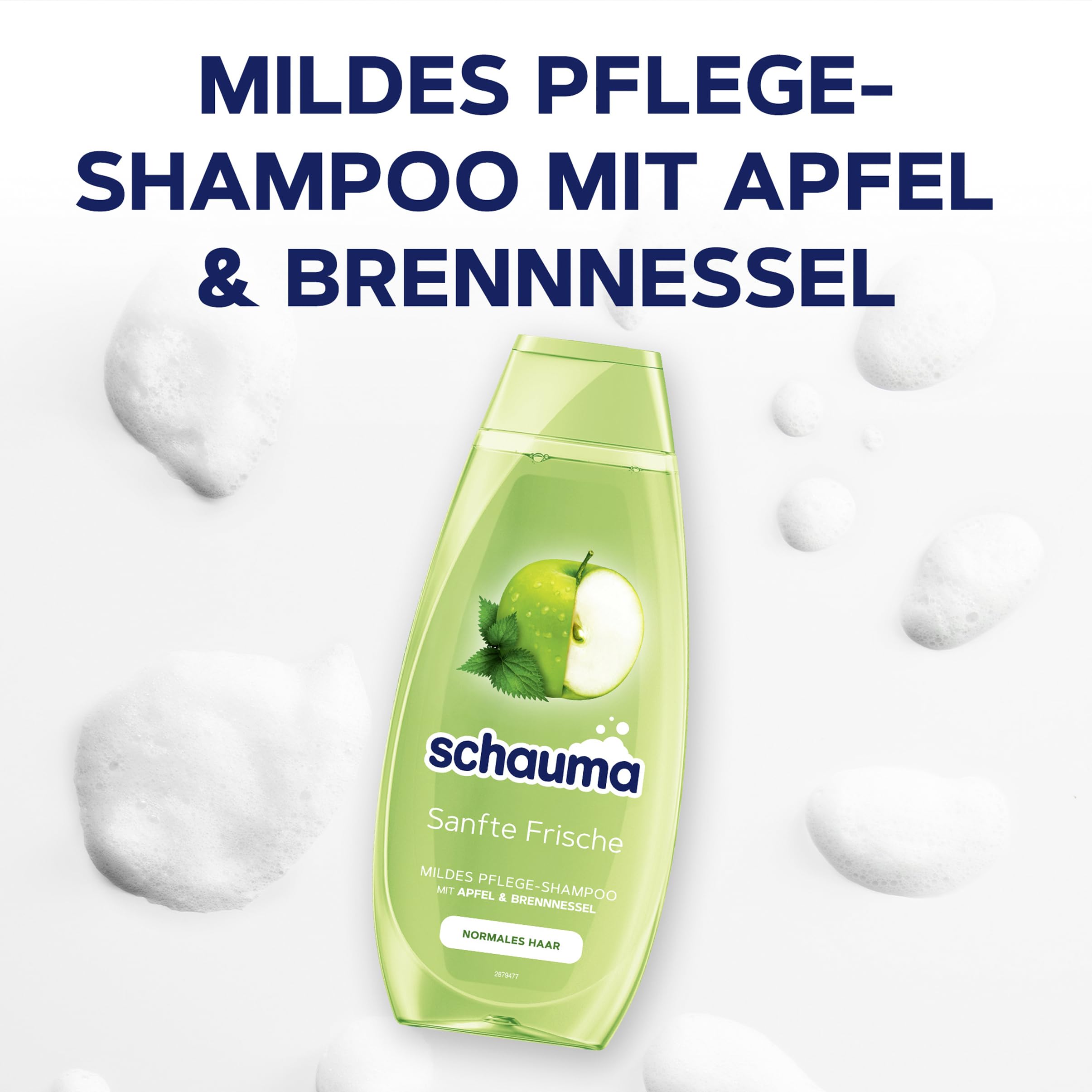 Schauma Schwarzkopf łagodny szampon pielęgnacyjny, delikatna świeżość (5 x 400 ml), szampon do włosów dokładnie oczyszcza, pielęgnuje i odświeża, szampon do włosów normalnych, z ekstraktem z jabłek i