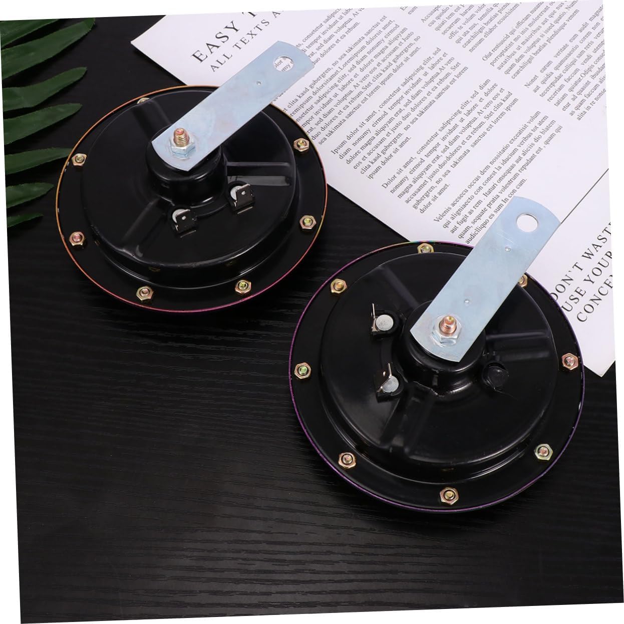 Luxshiny Car Snail Horn 12V Basin Type Modified Motorcycle Horn Kit Loud Dual Tone for Cars and Trucks