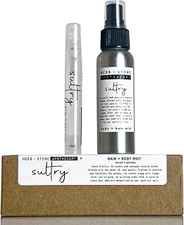 All Natural Body Spray And Hair Perfume For Women - Hydrating, Alcohol -Free Hair And Body Mist - Long Lasting Luxurious Fragrance- Includes A Convenient Travel Size Spray (SULTRY- Santal + Jasmine)