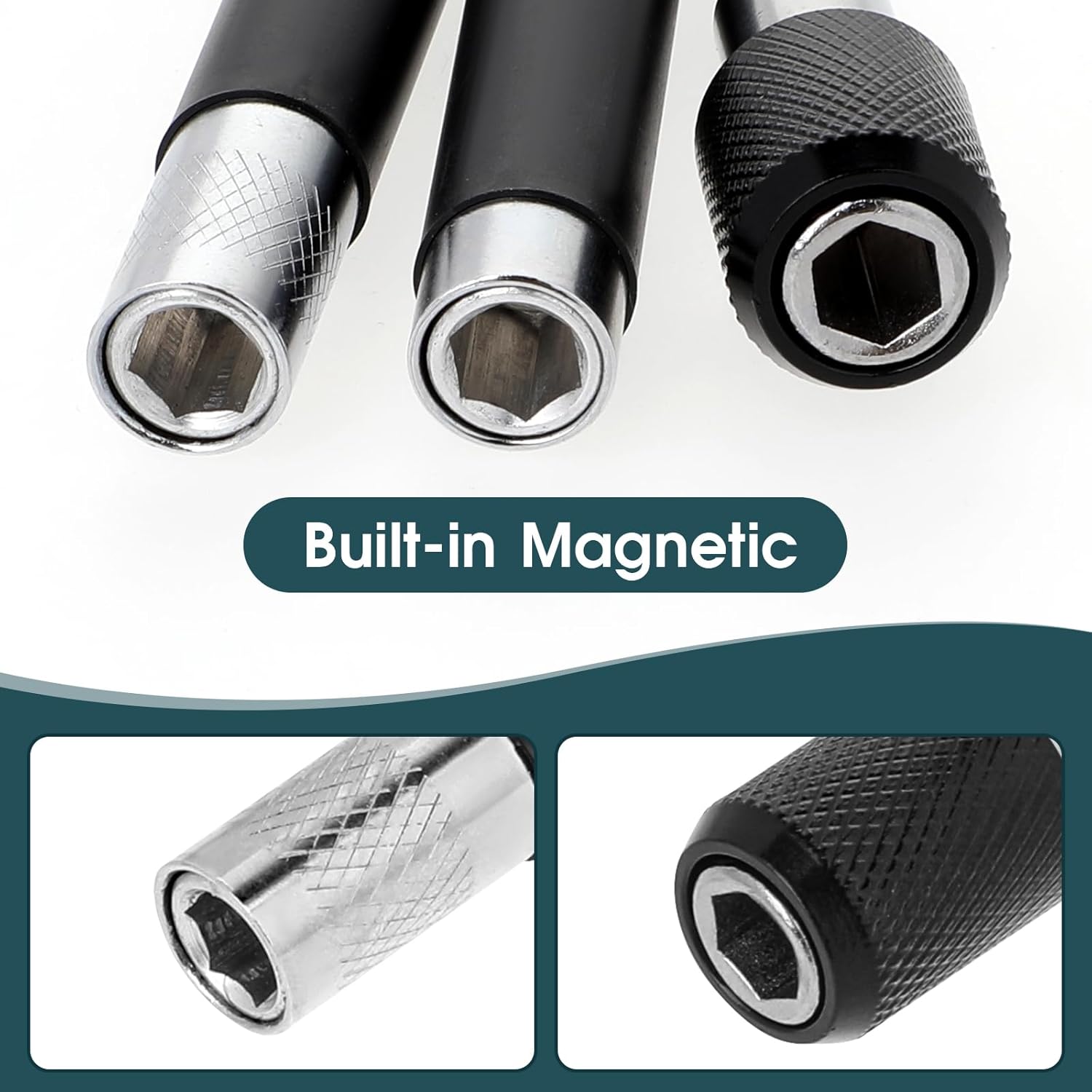 3pcs Magnetic Drive Guide Drill Bit Screw Sleeve for Drills 1/4 Inch Screw Guide Sleeve for Drill Bit Screws Holder Sleeves Screwdriver Magnetic Screws Holders Drills Sleeves Guides Extension