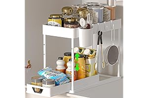 Under Sink Temporary Closet, HI NINGER Pull-out Kitchen Shelf