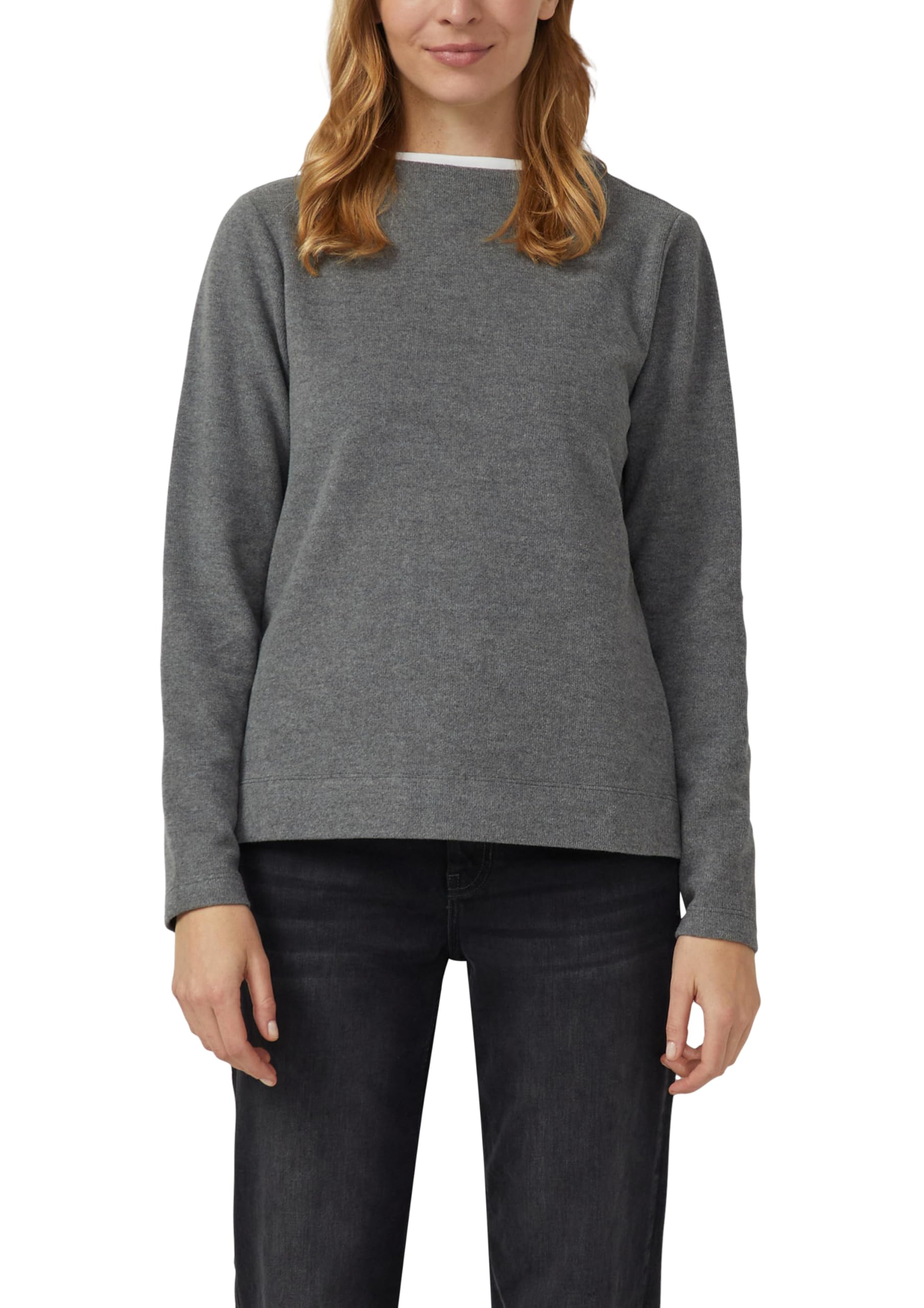 s.Oliver Weiches Sweatshirt mit Stehkragen