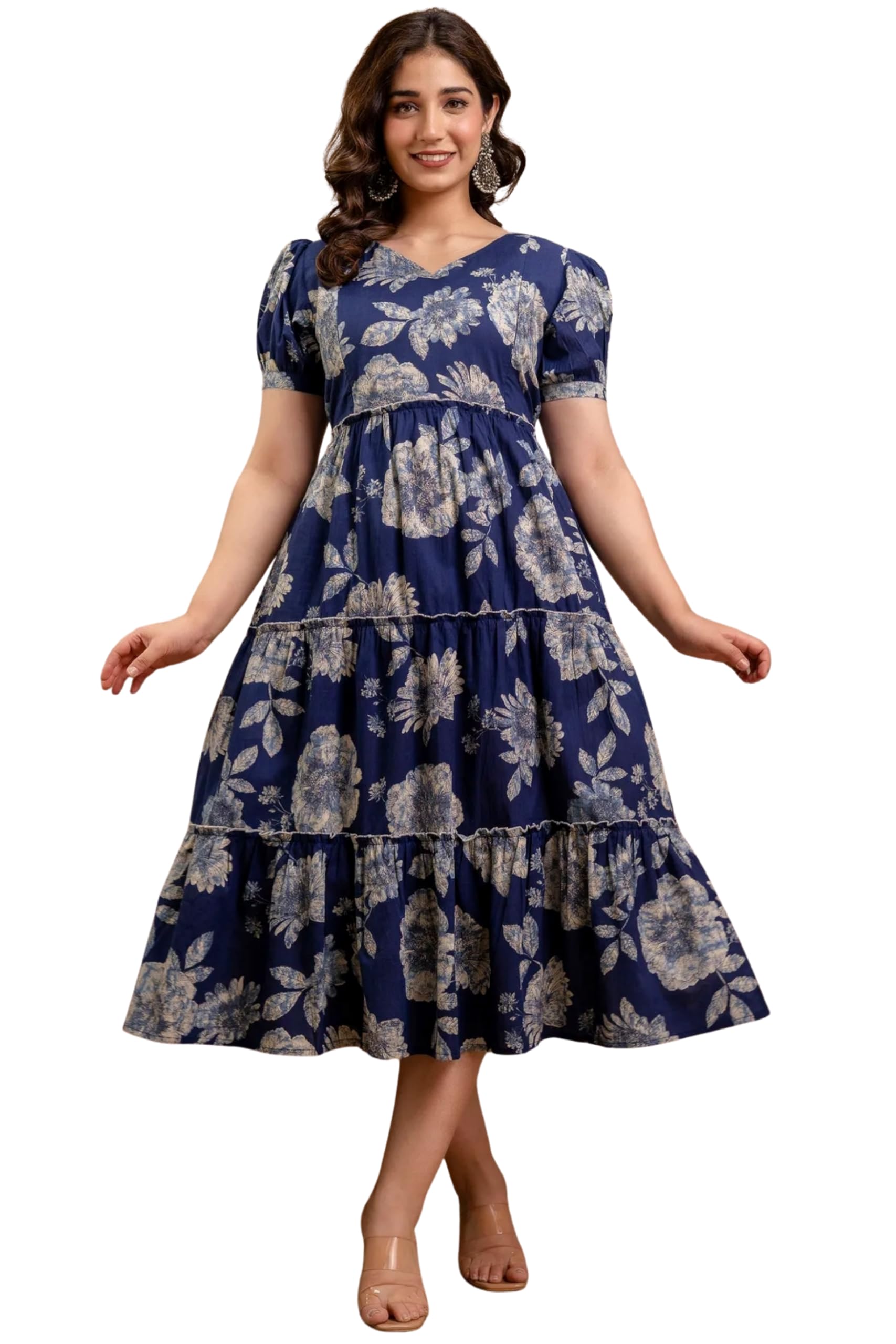 shyam kurti collection Shree Women's Cotton V-Neck Short Sleeves Floral Printed Maternity Feeding Kurti with Zipper-picture-19
