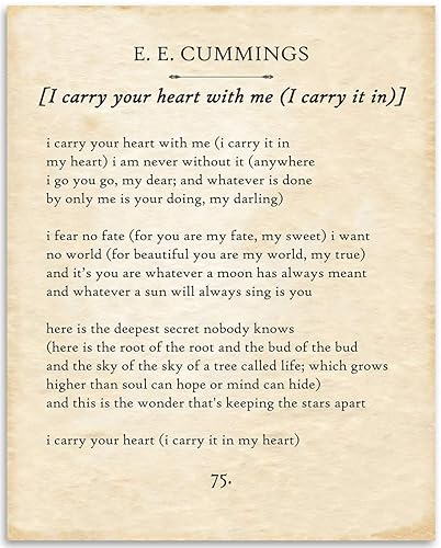 Vista 81 de To Be Nobody But Yourself - E.E. Cummings 11x14 Unframed Motivational Wall Art - Literature Book Posters for English Classroom, Home Office or