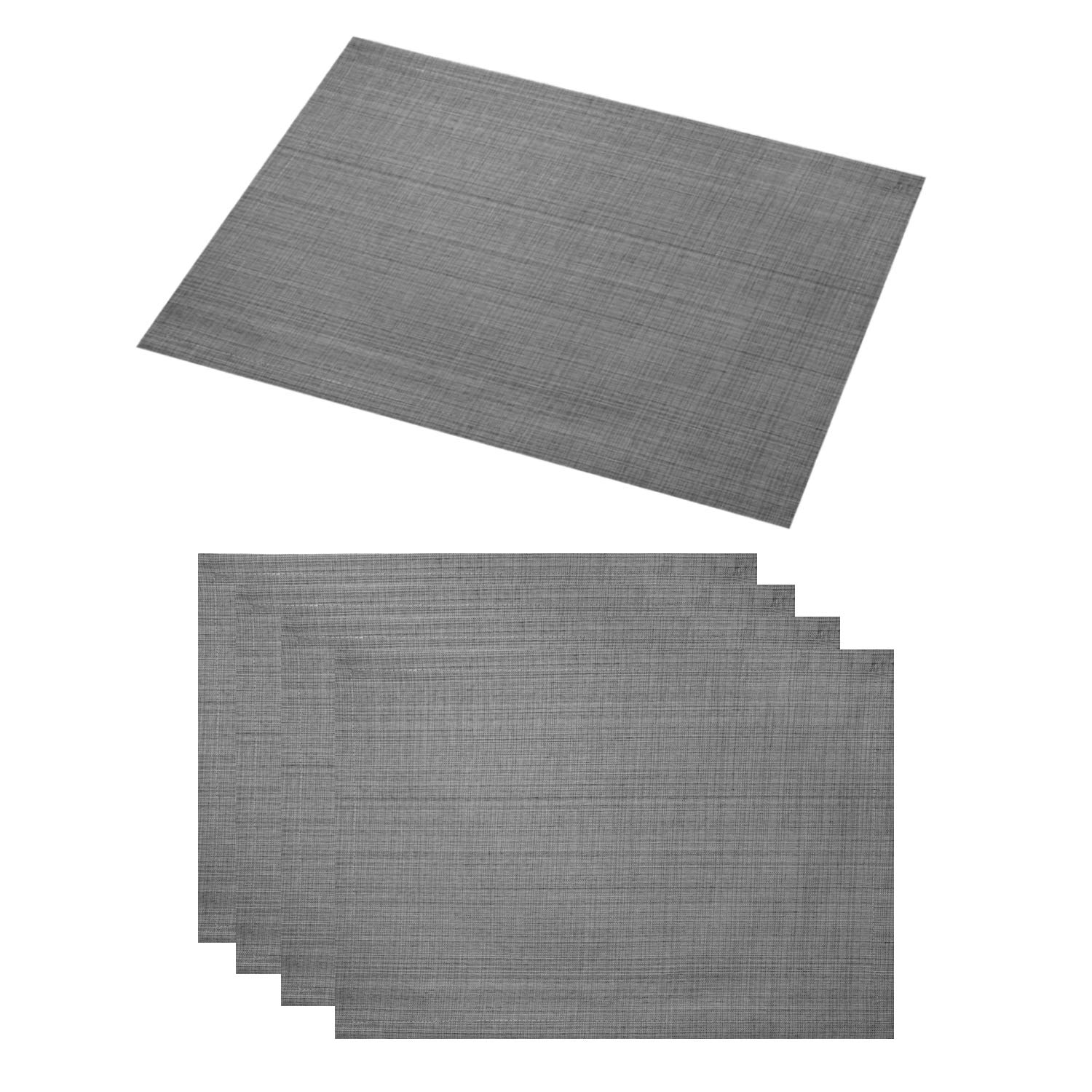 Delindo Lifestyle Samba Place Mats Washable Charcoal 30 x 45 cm Set of 4 Table Mats Wipeable
