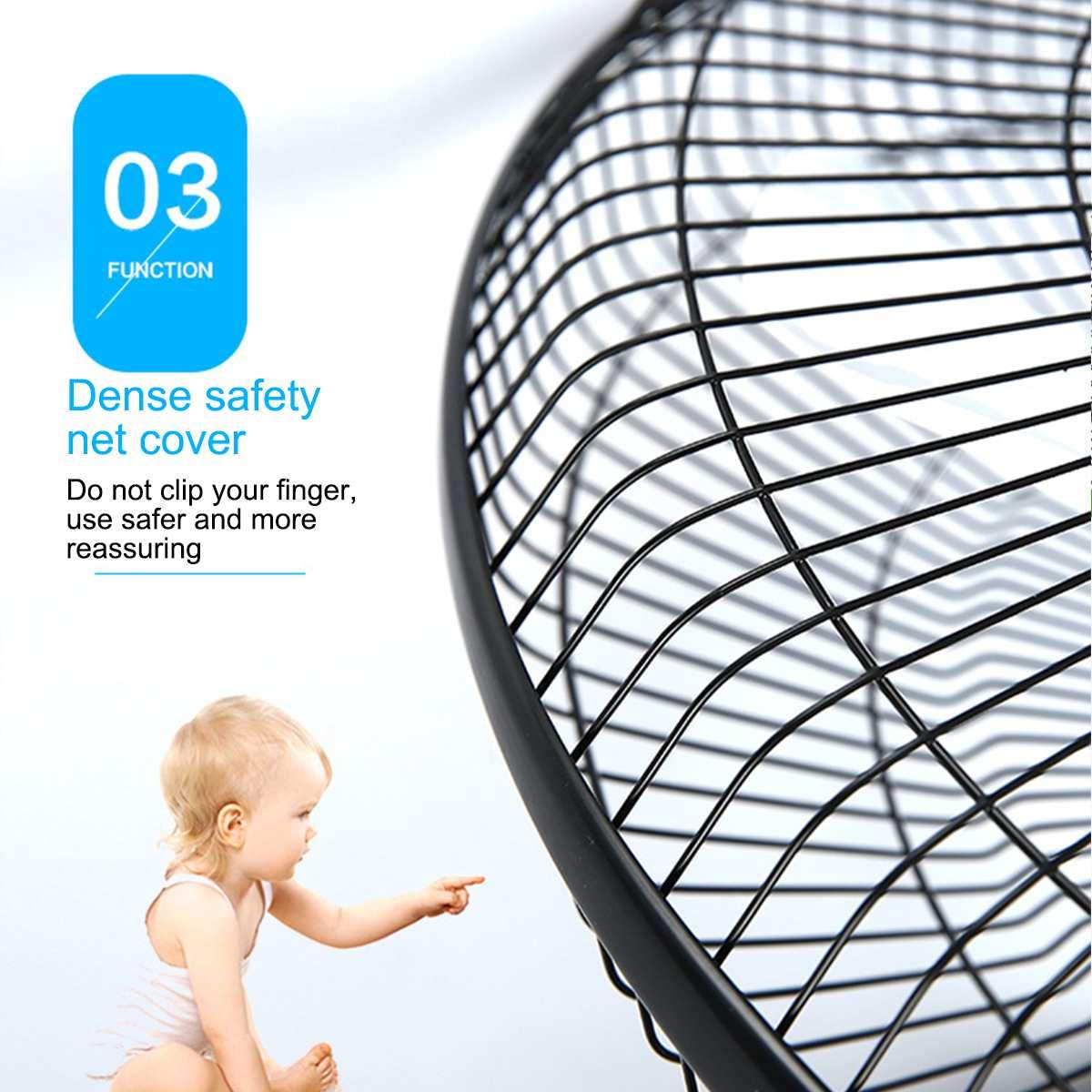 Ventilatore a Parete oscillante, Ventola Industriale silenziosa a 3 velocità per Un Raffreddamento ad Aria efficiente in casa o in Ufficio