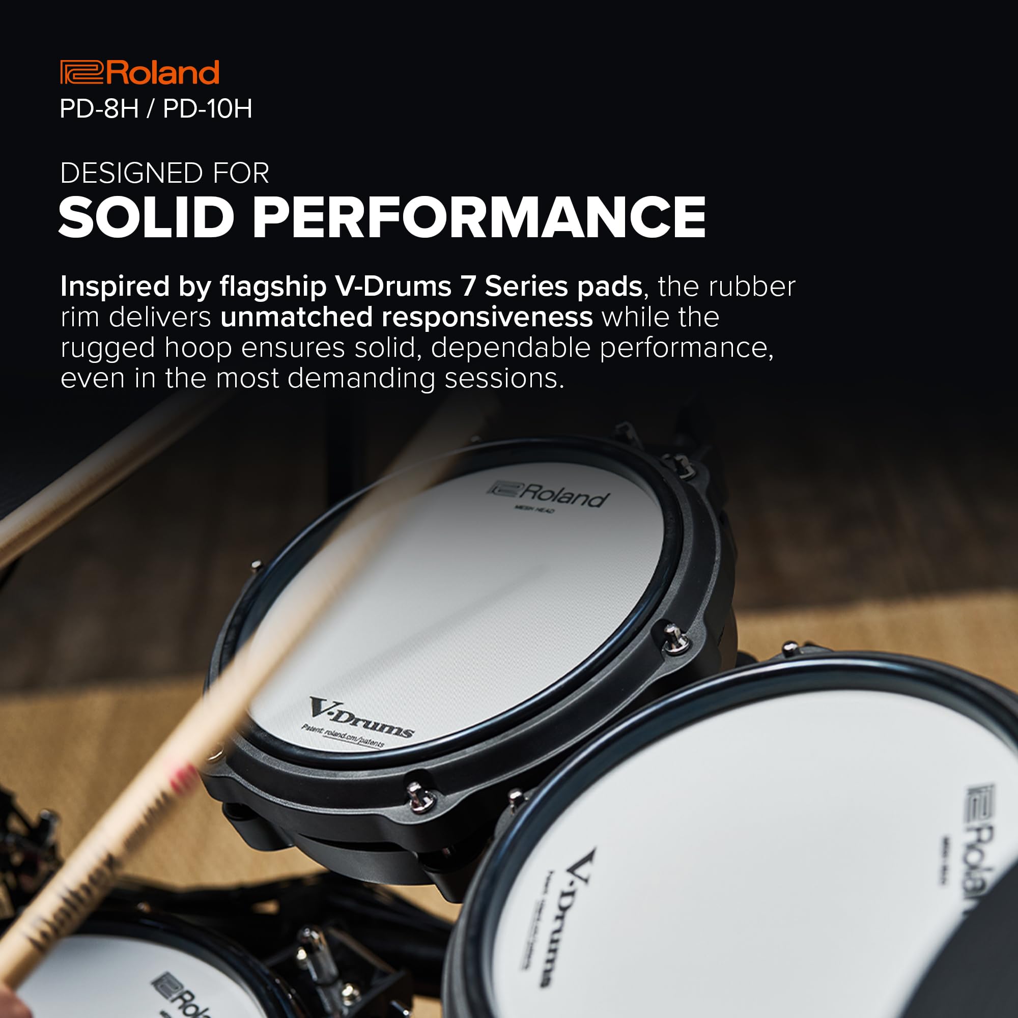 Amazon.com: Roland PD-10H V-Pad | 10-inch Dual Zone V-Pad