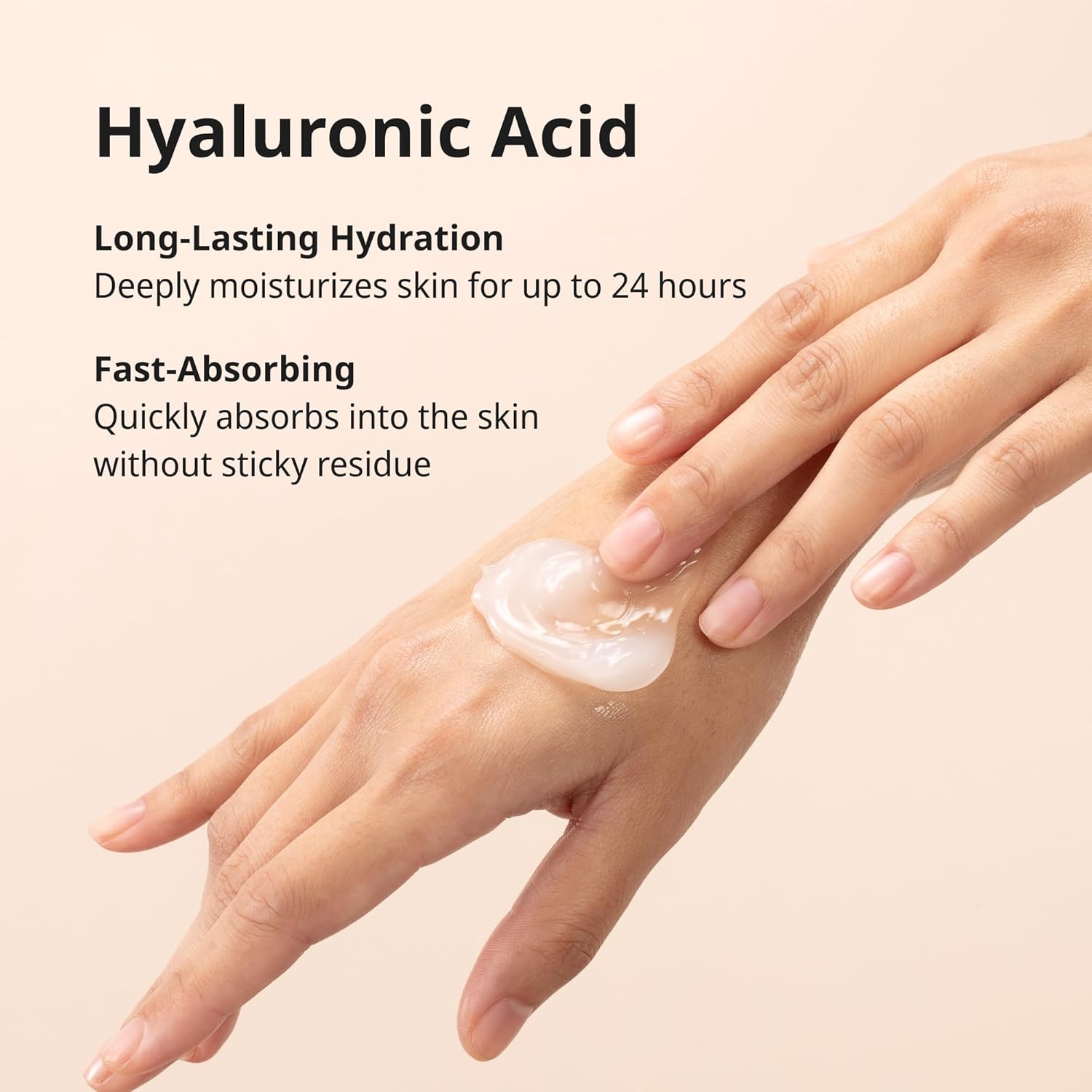 Hyaluronic Aqua Gel, Lightweight Oil-Free Face Moisturizer with Hyaluronic Acid for Deep Hydration, Fast-Absorbing Gel Cream, Fragrance-Free Lotion for Sensitive & All Skin Types (50 ml)