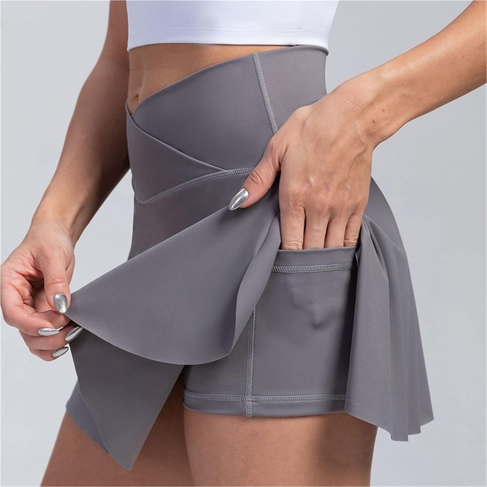 Gonna da Golf Gonna da Tennis a Pieghe con Tasche Pantaloncini Gonne Sportive Crossover Pantaloni Golf a Vita Alta Sport Allenamento