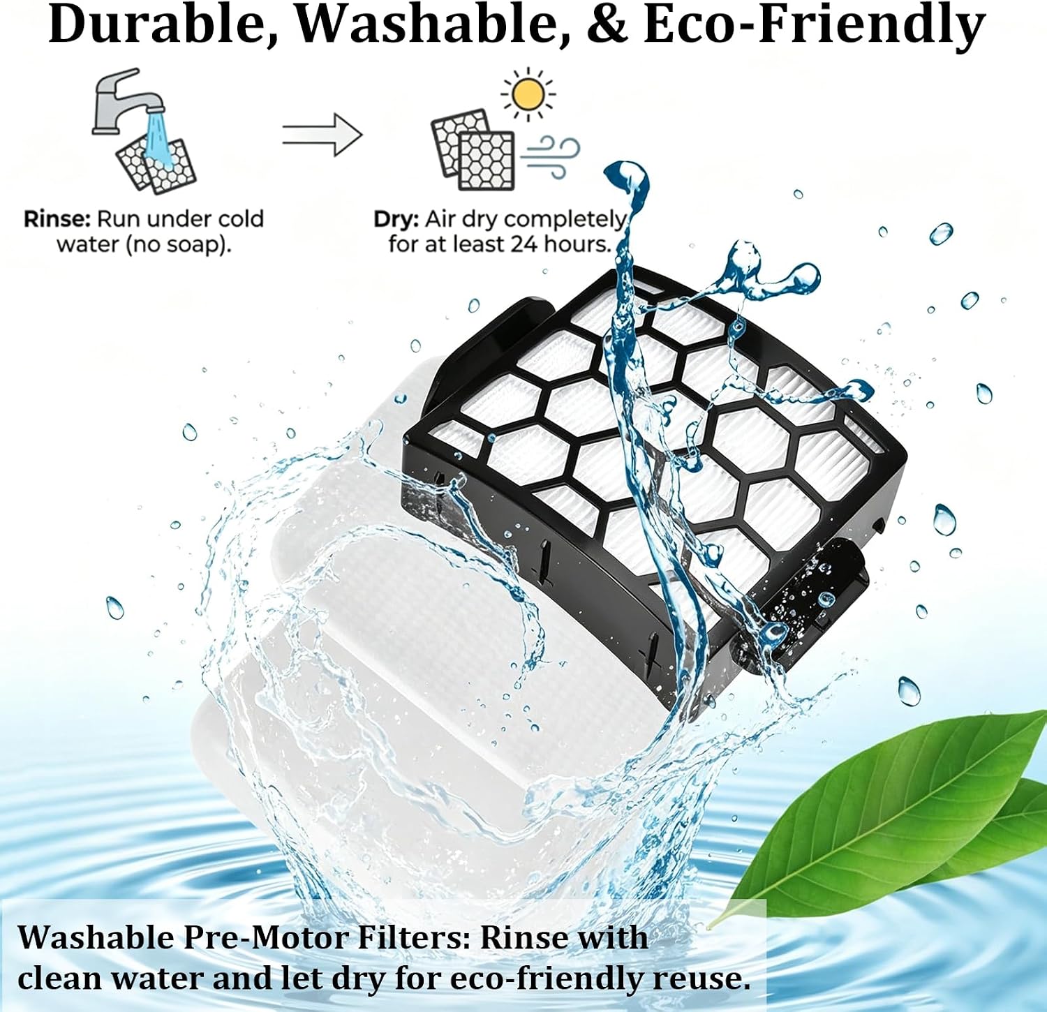 UV850 Filter Replacement for Shark Performance Lift Away shark DuoClean PowerFins Upright Vacuum UV900 LA700 LA800 Part # XFFK602UKT (2HEPA Filters + 4Foam & Felt Filters +1Cleaning Brush)