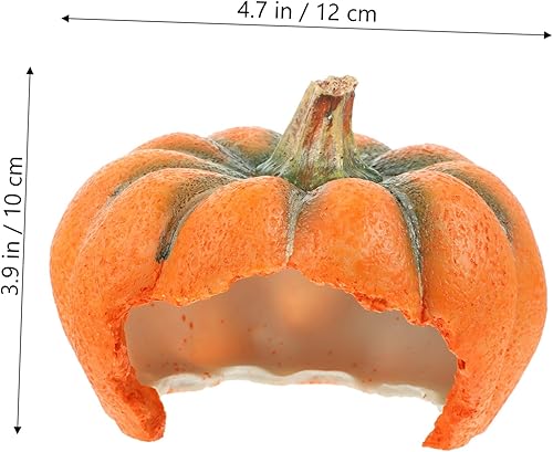 Miniatura 2 de PRETYZOOM Pescado Hideaway House Halloween Acuario Decoración Resina Calabaza Forma de Cueva Peces Tanque de Peces Seguro Escondido Agujero Cosecha