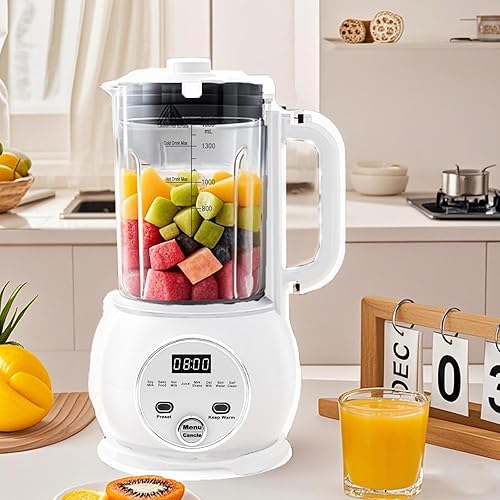 Miniatura 7 de Batidora caliente 10 en 1 para producir leche de nueces, 51 onzas de soja casera, almendra, avena, a base de plantas, para preparar alimentos para