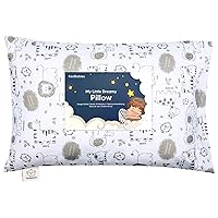 Vista 15 de My Little Dreamy Kids Almohada pequeña de 13 x 18 pulgadas con funda de algodón orgánico, suave y transpirable, lavable a máquina, para niños