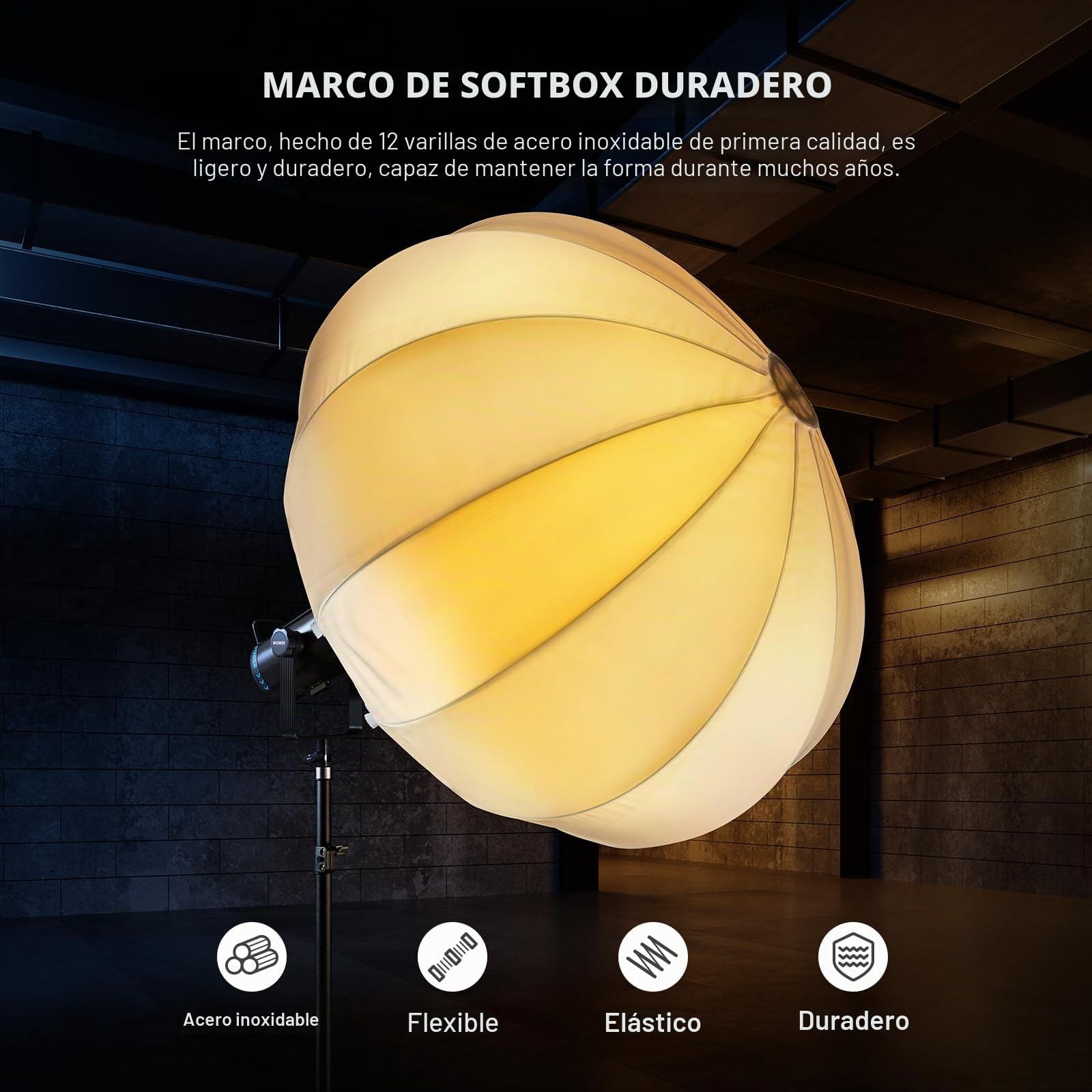 NEEWER Basics NS16L Lantern Softbox, 33.5", Liberación Rápida