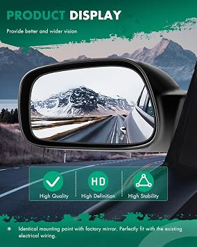 SCITOO Driver Side View Mirror Fits for 2003-2008 For Toyota Corolla