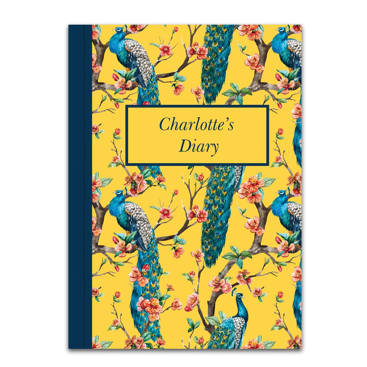 Paper Themes Notebook Personalised with Your Own Name or Text Notebooks for Men Women and Children (Peacocks, A4) โ image 1