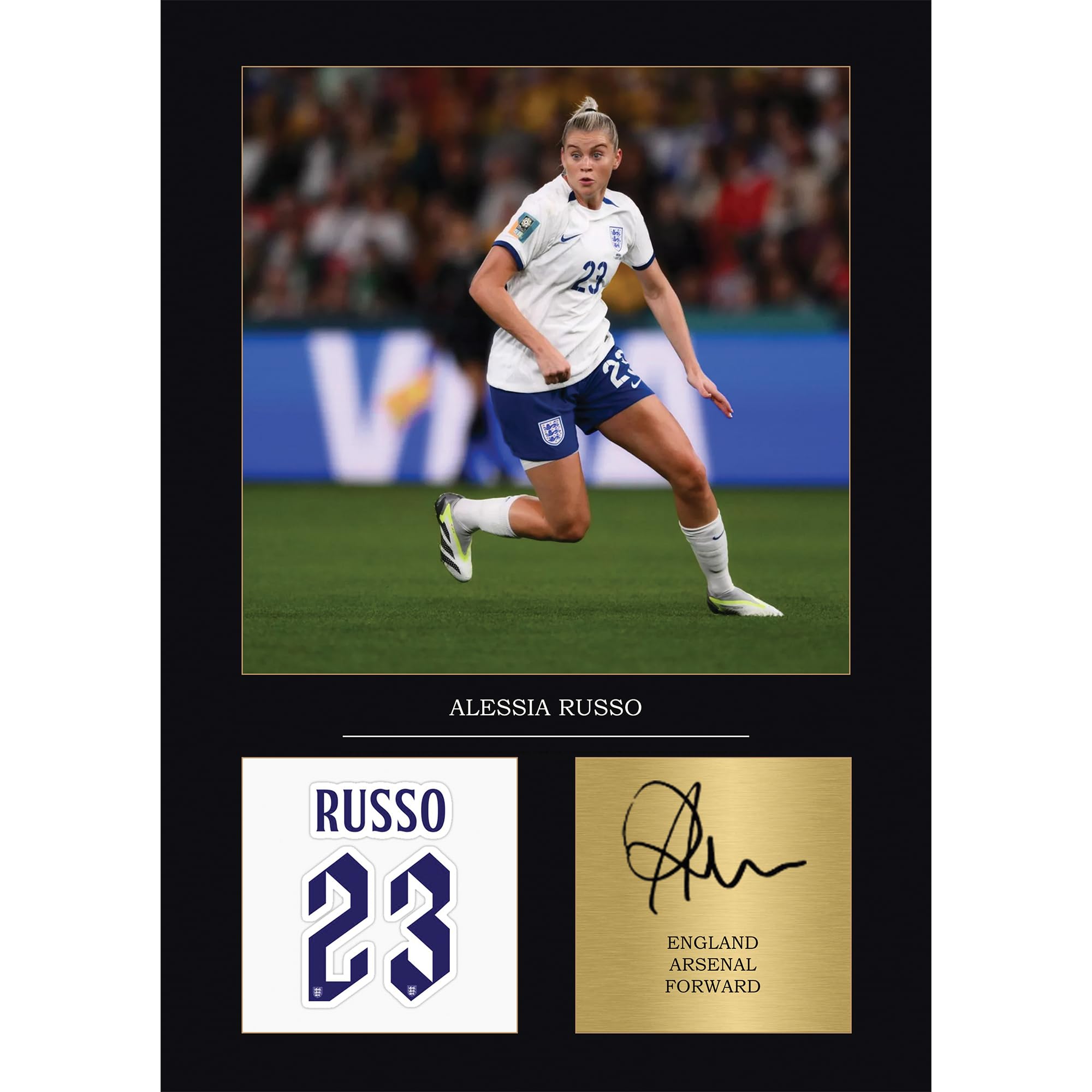 Russo Gift Signed A4 Print Display Unframed Lionesses Gifts Digitally Reproduced Signature (Unframed)