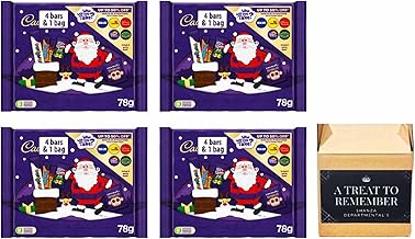 New Christmas Chocolate Selection Pack 78g (Pack of 4) | Festive Selection Boxes for Kids | Perfect Stocking Fillers & Christmas Gifts | Classic Treats