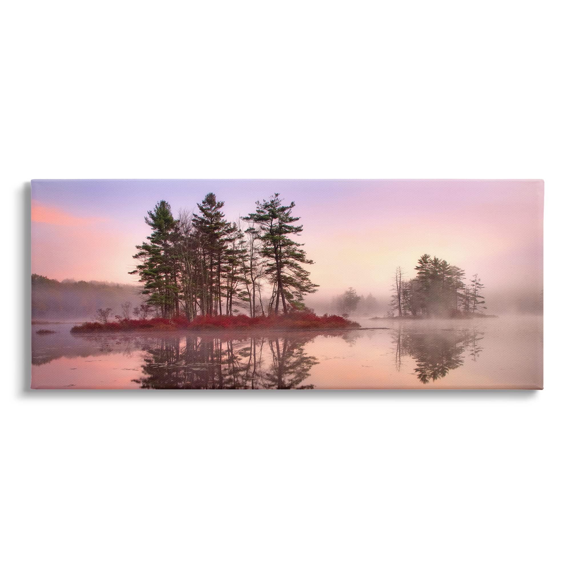 Stupell Industries Lake Island Trees Sunrise Sky Canvas Wall Art, Design by Patrick Zephyr